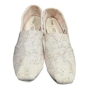 TOMS Alpargata Year of the Pig Print Canvas Slip On Shoe Womens 8